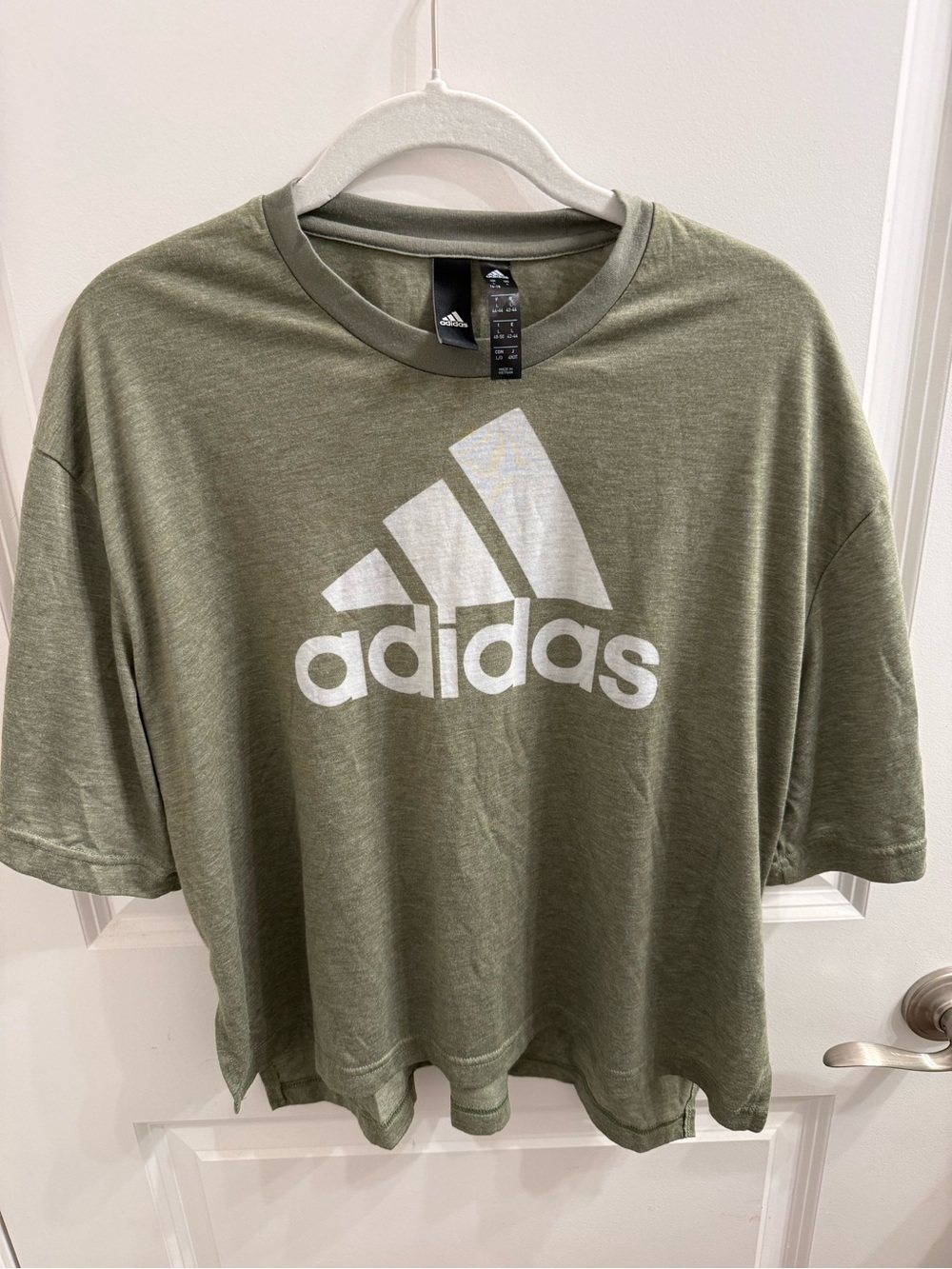 adidas Olive Green Trefoil Logo T-Shirt